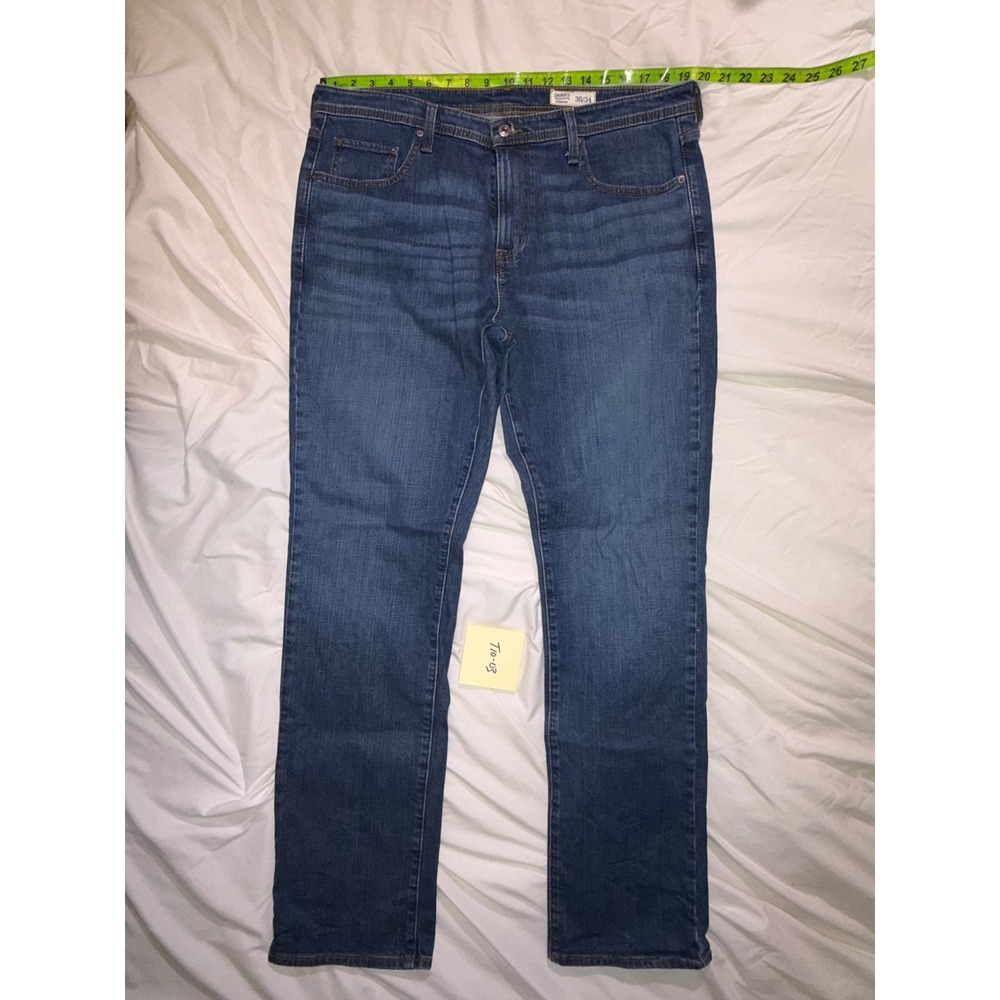 Cremieux Premium Denim Straight Leg Jeans Medium Wash Blue 38x34 Mens T10-03